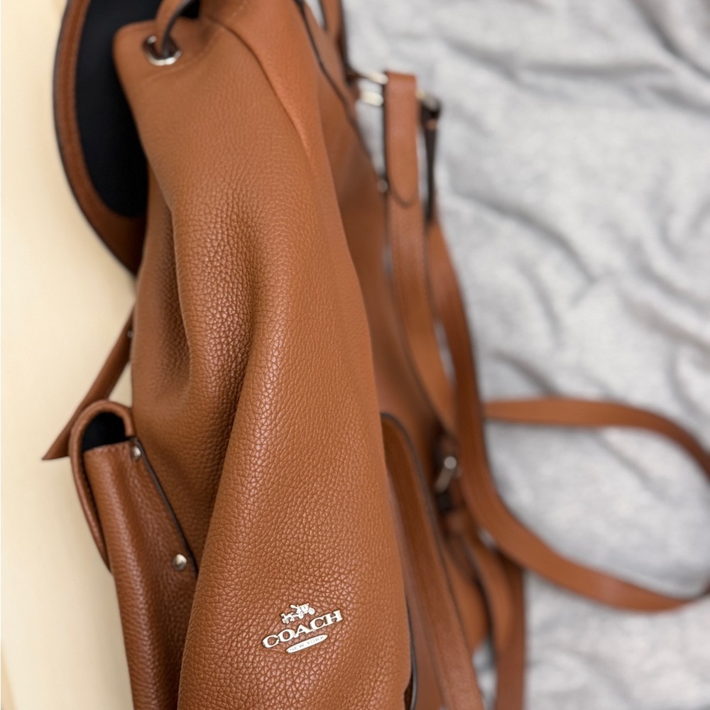 Coach Brown Leather Backpack - Picture 6 of 6